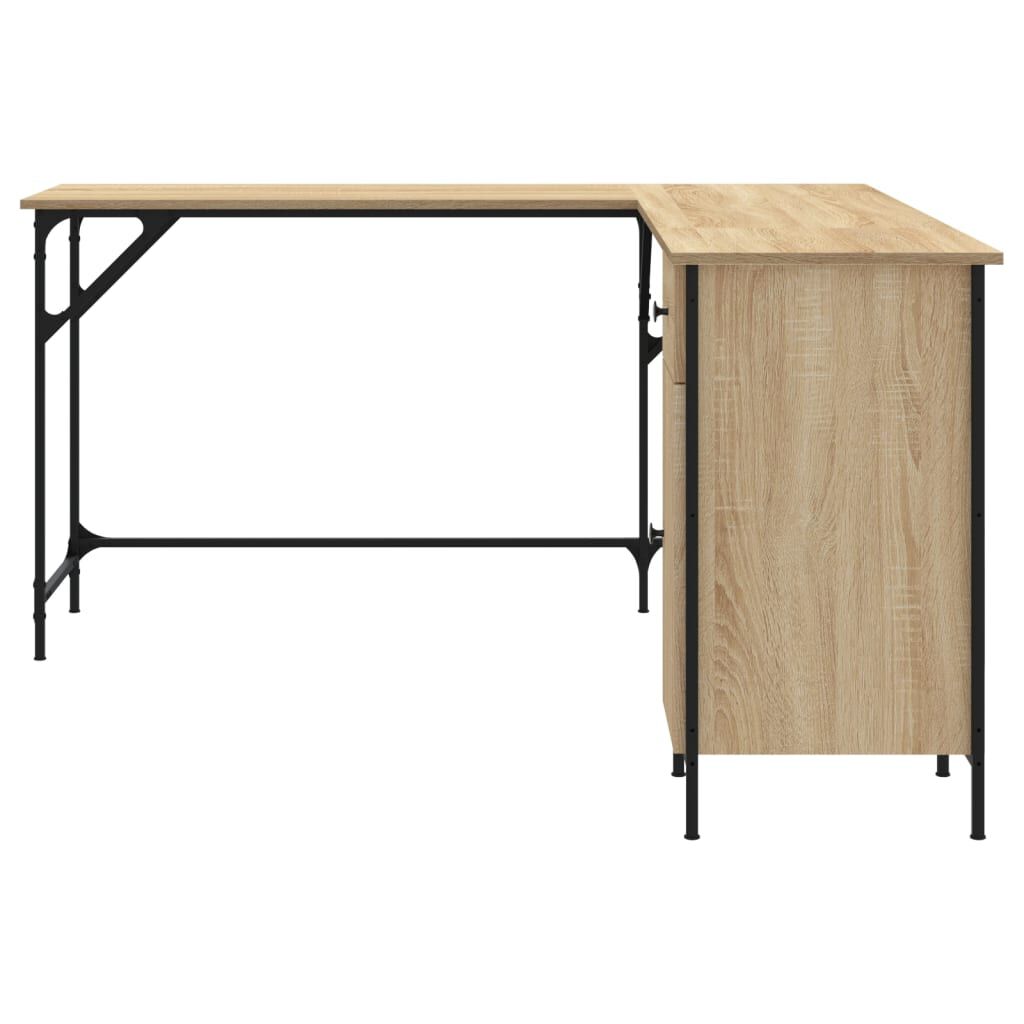 vidaXL Γραφείο Sonoma Δρυς 141 x 141 x 75 εκ. από Επεξεργασμένο Ξύλο