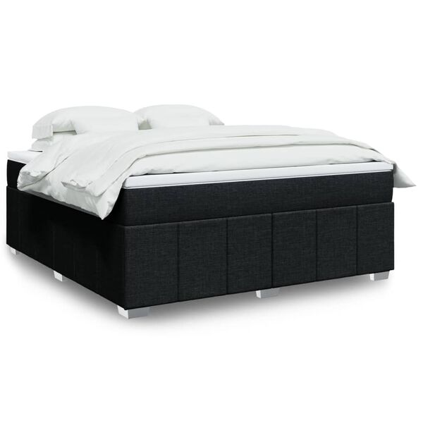 vidaXL &Kappa;&rho;&epsilon;&beta;ά&tau;&iota; Boxspring &mu;&epsilon; &Sigma;&tau;&rho;ώ&mu;&alpha; &Mu;&alpha;ύ&rho;&omicron; 180x200 &epsilon;&kappa;. &Upsilon;&phi;&alpha;&sigma;&mu;ά&tau;&iota;&nu;&omicron;