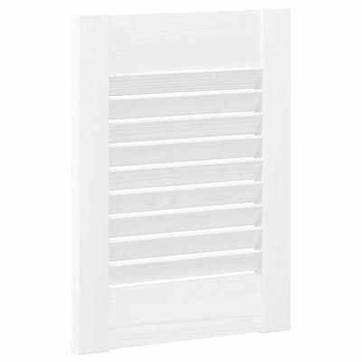 vidaXL Πόρτες ντουλαπιών Louvred Design 2 τεμάχια Λευκό 39,5x29,5 cm