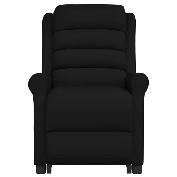 vidaXL Πολυθρόνα Μασάζ με Ανύψωση Μαύρη από Συνθετικό Δέρμα