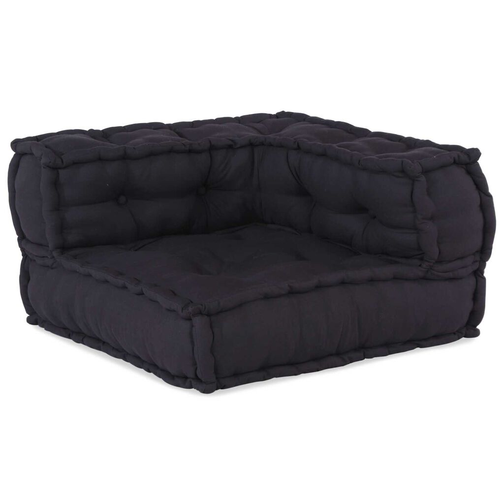 vidaXL Modular Pouffes - Σετ 2 σε Υφασμάτινη Ανθρακί