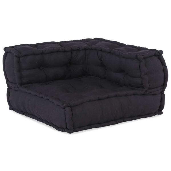 vidaXL Modular Pouffes - Σετ 2 σε Υφασμάτινη Ανθρακί