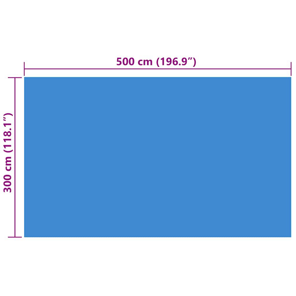 vidaXL Κάλυμμα Πισίνας Ορθογώνιο Μπλε 500 x 300 εκ. από Πολυαιθυλένιο