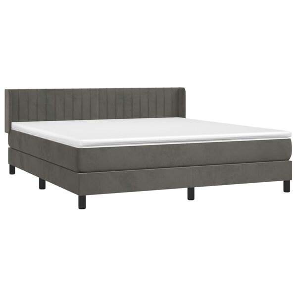 vidaXL &Kappa;&rho;&epsilon;&beta;ά&tau;&iota; Boxspring &mu;&epsilon; &Sigma;&tau;&rho;ώ&mu;&alpha; &Sigma;&kappa;&omicron;ύ&rho;&omicron; &Gamma;&kappa;&rho;&iota; 160x200 &epsilon;&kappa;. &Beta;&epsilon;&lambda;&omicron;ύ&delta;&iota;&nu;&omicron;