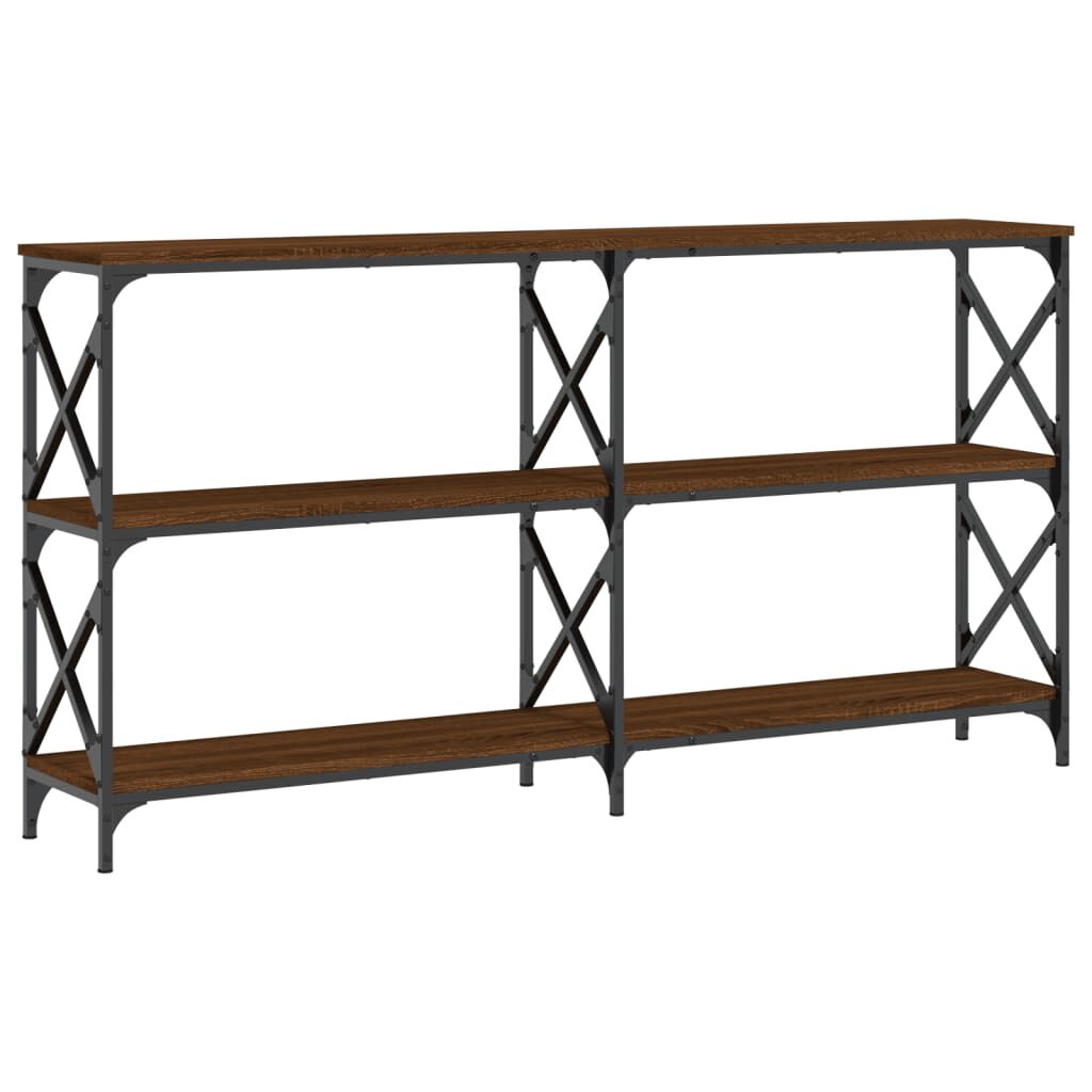 vidaXL Τραπέζι Κονσόλα Καφέ Δρυς 156x28x80,5 εκ. Επεξεργασμένο Ξύλο