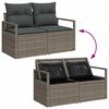 vidaXL Σετ Καναπέ Κήπου με μαξιλάρι 10 pcs Γκρι 80 x 80 x 71 cm