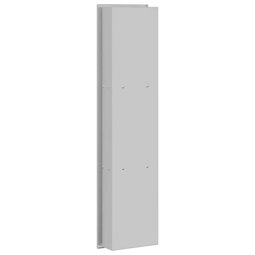 vidaXL Νίτσα Μπάνιου Ασημί 90 x 20 x 9.5 εκ Ανοξείδωτο ατσάλι