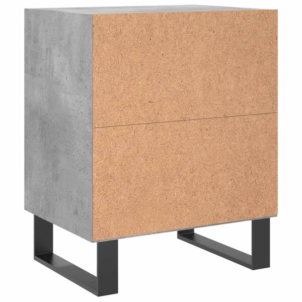 vidaXL Κομοδίνα 2 τεμ. Γκρι Σκυρ. 40x30x50 εκ. από Επεξεργασμένο Ξύλο