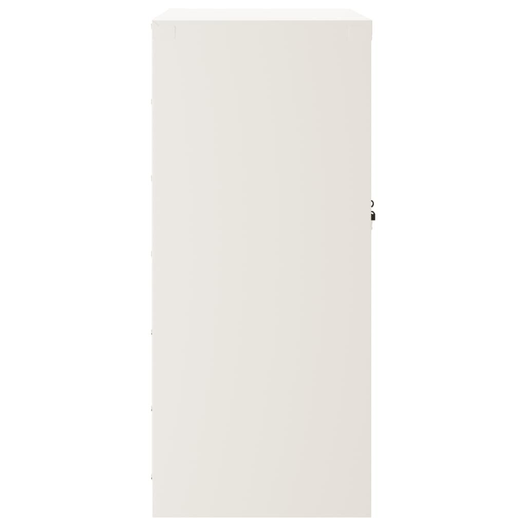 vidaXL Αρχειοθήκη Λευκή 79 x 40 x 90 εκ. από Ατσάλι