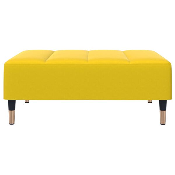 vidaXL Σκαμπό/Υποπόδιο Κίτρινο 77x55x31 εκ. Βελούδινο