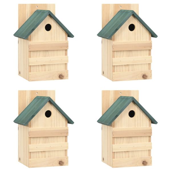 vidaXL Φωλιές Πουλιών 4 τεμ. 23 x 19 x 33 εκ. από Ξύλο Ελάτης