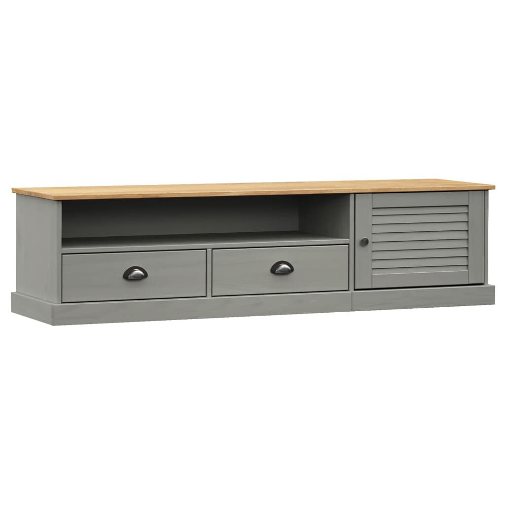 vidaXL Έπιπλο Τηλεόρασης VIGO Γκρι 156 x 40 x 40 εκ. Μασίφ Ξύλο Πεύκου