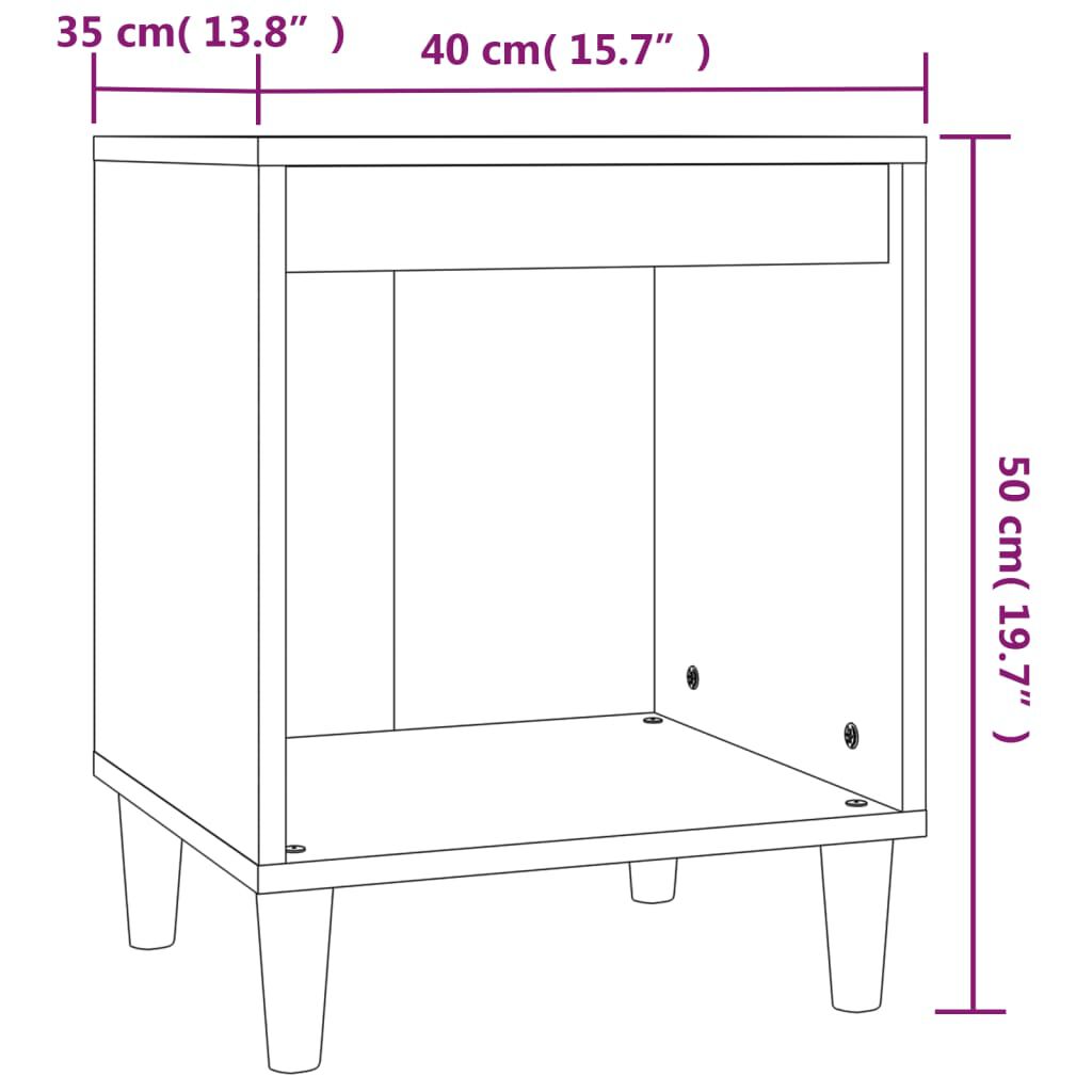 vidaXL Κομοδίνα 2 τεμ. Sonoma Δρυς 40 x 35 x 50 εκ.