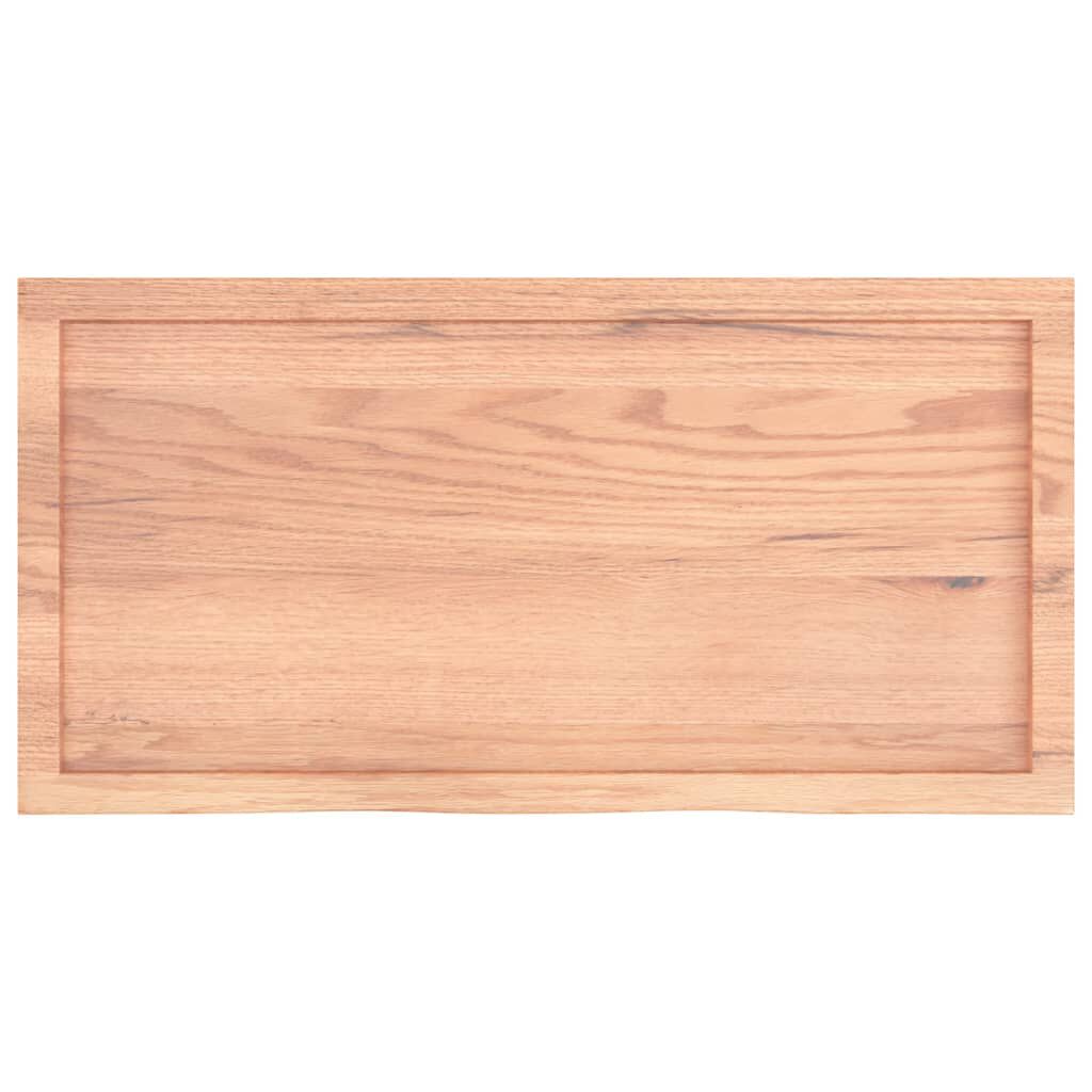 vidaXL Πάγκος Μπάνιου Αν. Καφέ 100x50x(2-6) εκ. Επεξεργ. Μασίφ Ξύλο