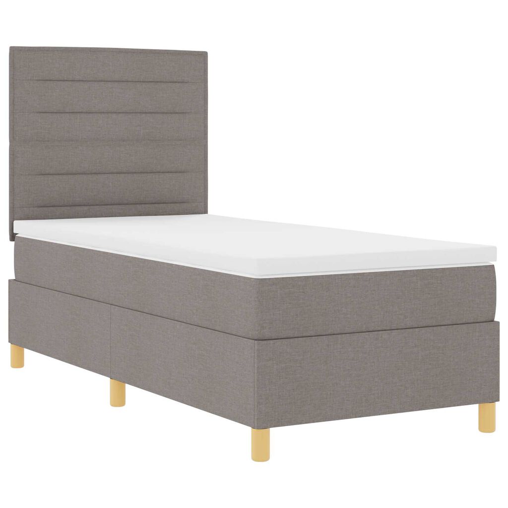 vidaXL Κρεβάτι Box Spring με Στρώμα Ταυπ 80x200 εκ Ύφασμα