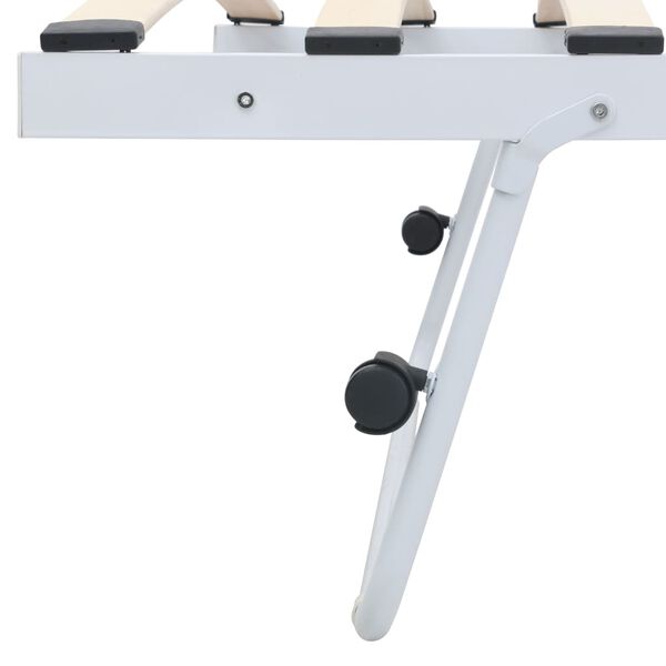 vidaXL Πλαίσιο Κρεβατιού Λευκό 180 x 200 / 90 x 200 εκ. Μεταλλικό