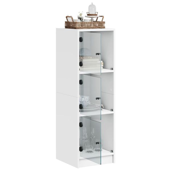 vidaXL Ντουλάπι Λευκό 35 x 37 x 109 εκ. με Γυάλινες Πόρτες