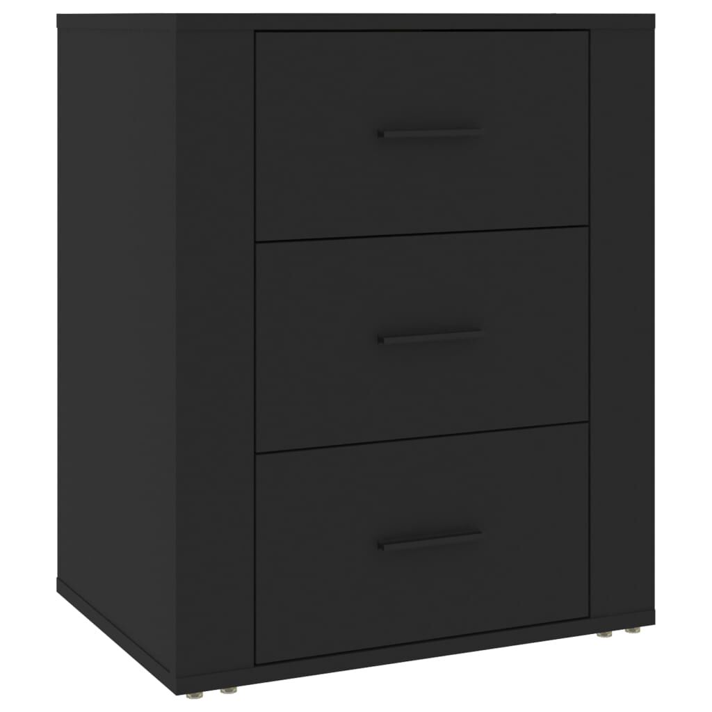 vidaXL Κομοδίνο Μαύρο 50 x 36 x 60 εκ. από Επεξεργασμένο Ξύλο