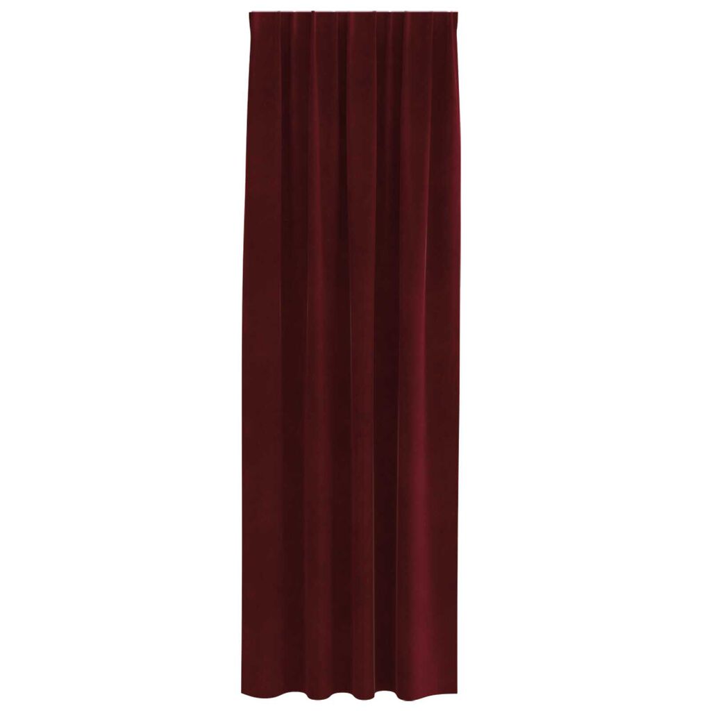 vidaXL Κουρτίνες με κουρτίνες 2 pcs Μπορντό 140 x 260 cm Βελούδο