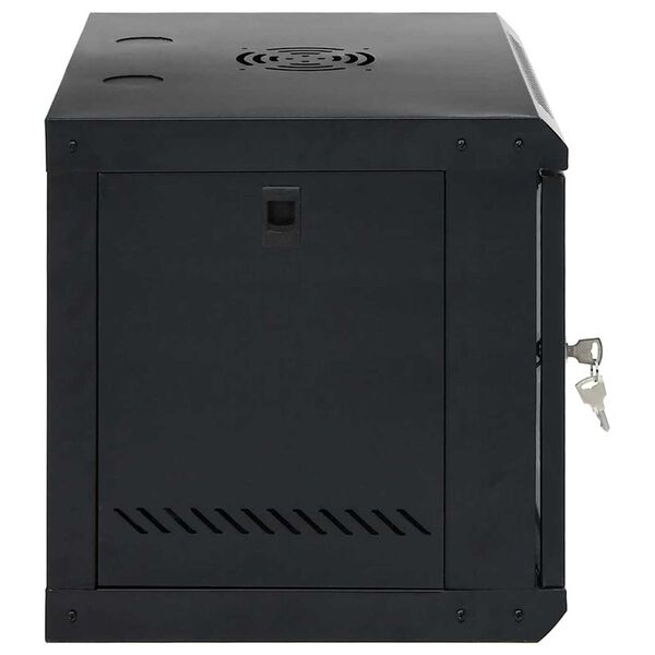 vidaXL Ντουλάπα δικτύου με αποθήκευση Μαύρο 53 x 45 x 45 εκ Ατσάλι