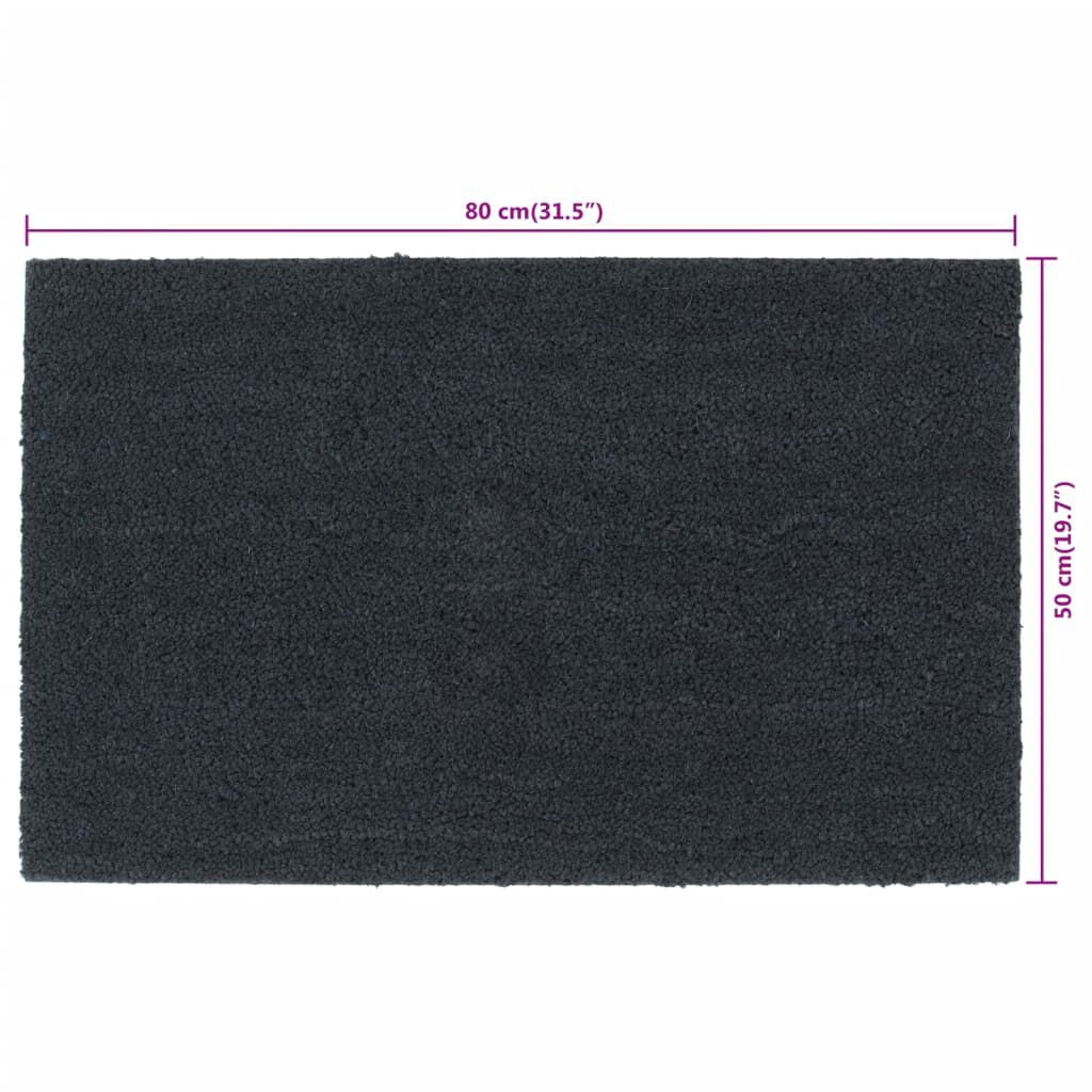 vidaXL Πατάκι Εισόδου Σκούρο Γκρι 50 x 80 εκ. Θυσανωτός Κοκοφοίνικας