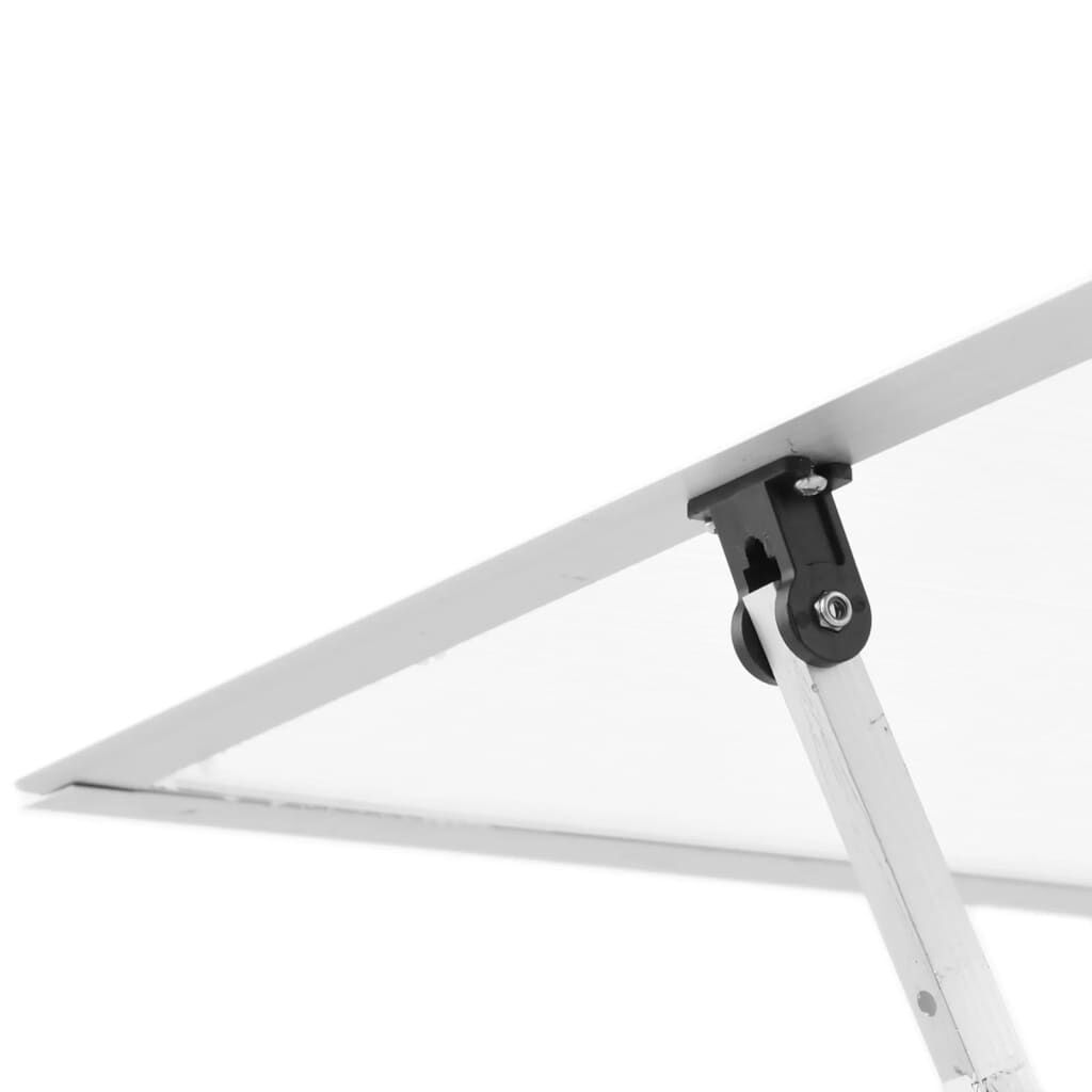 vidaXL Θερμοκήπιο με Πλαίσιο Βάσης Ασημί 224x169x202 εκ. Αλουμινίου