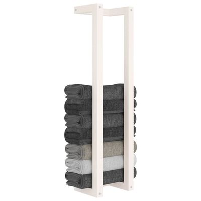 vidaXL Πετσετοκρεμάστρα Λευκή 23 x 18 x 90 εκ. από Μασίφ Ξύλο Πεύκου