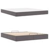 vidaXL Σκελετός κρεβατιού με στρώμα Γκρι 180 x 200 cm Τεχνητό δέρμα