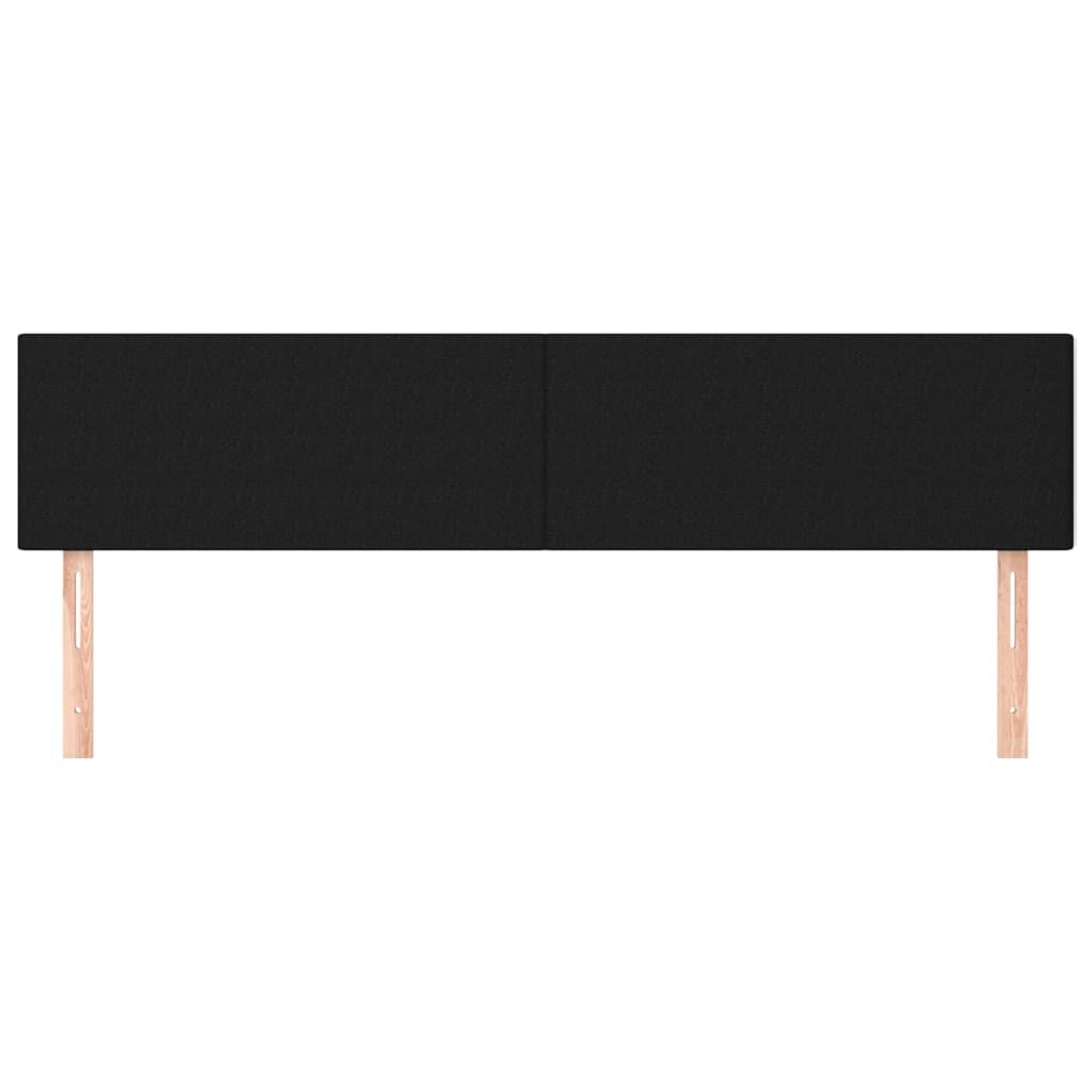 vidaXL Κεφαλάρια Κρεβατιού 2 τεμ. Μαύρο 100x5x78/88 εκ. Υφασμάτινο