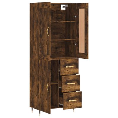 vidaXL Ντουλάπι Καπνιστή Δρυς 69,5x34x180 εκ. από Επεξεργασμένο Ξύλο