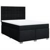 vidaXL Κρεβάτι Boxspring με Στρώμα Μαύρο 140x200 εκ. Υφασμάτινο