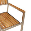 vidaXL Σέτ φαγητού για κήπο 5 pcs Καφέ Μασίφ ξύλο teak