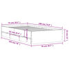 vidaXL Πλαίσιο Κρεβατιού με Συρτάρια Γκρι Sonoma 75x190 εκ. Επεξ. Ξύλο