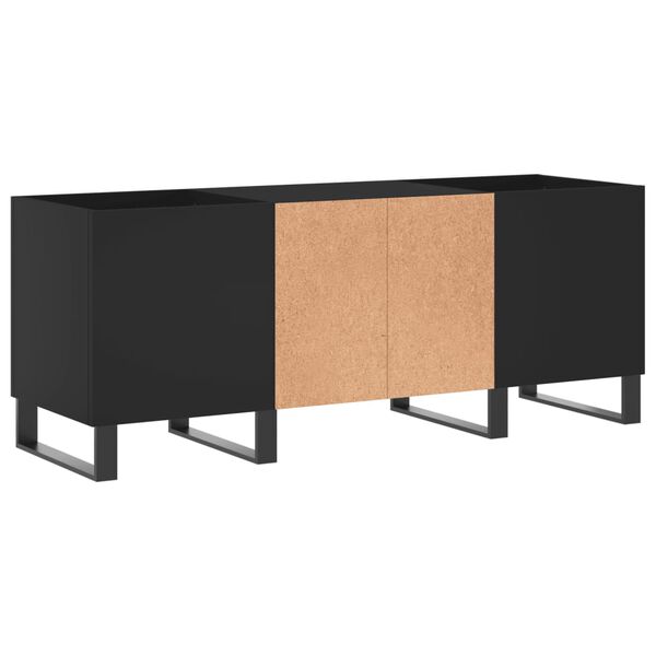 vidaXL Έπιπλο Δίσκων Μαύρο 121 x 38 x 48 εκ. από Επεξεργασμένο Ξύλο