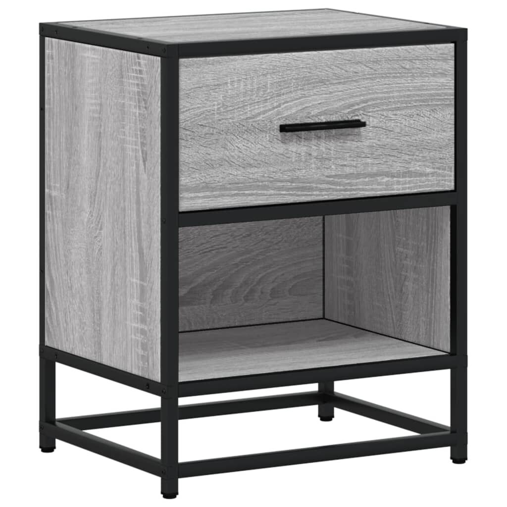 vidaXL Κομοδίνα 2 τεμ. Γκρι Sonoma 40x31x50 εκ. από Επεξεργασμένο Ξύλο