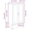 vidaXL Highboard Λευκό 68x39x123 cm Ατσάλι