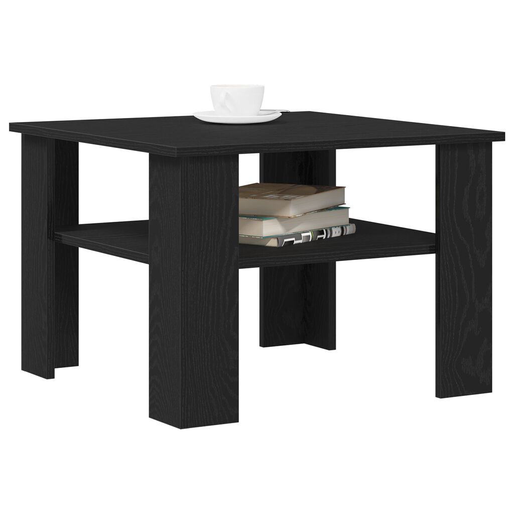 vidaXL Τραπεζάκι σαλονιού Μαύρο Δρύς 60x60x42 εκ. Επεξεργασμένο ξύλο
