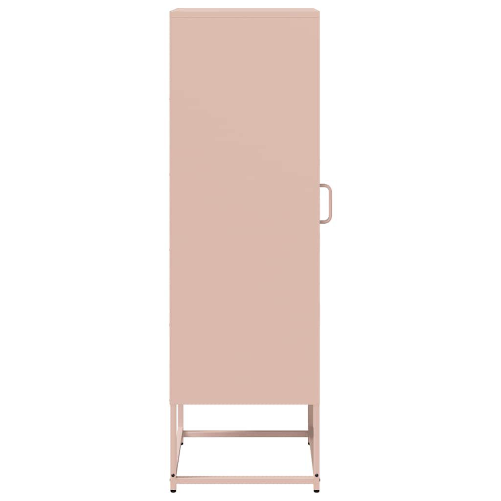 vidaXL Highboard Ροζ 36x39x123 cm Ατσάλι ψυχρής έλασης