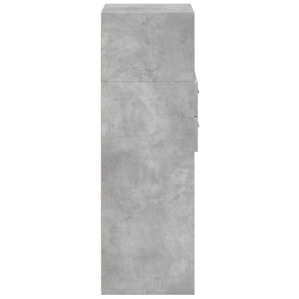 vidaXL Ντουλάπι Γκρι Σκυρ. 30x42,5x124 εκ. από Επεξεργασμένο Ξύλο