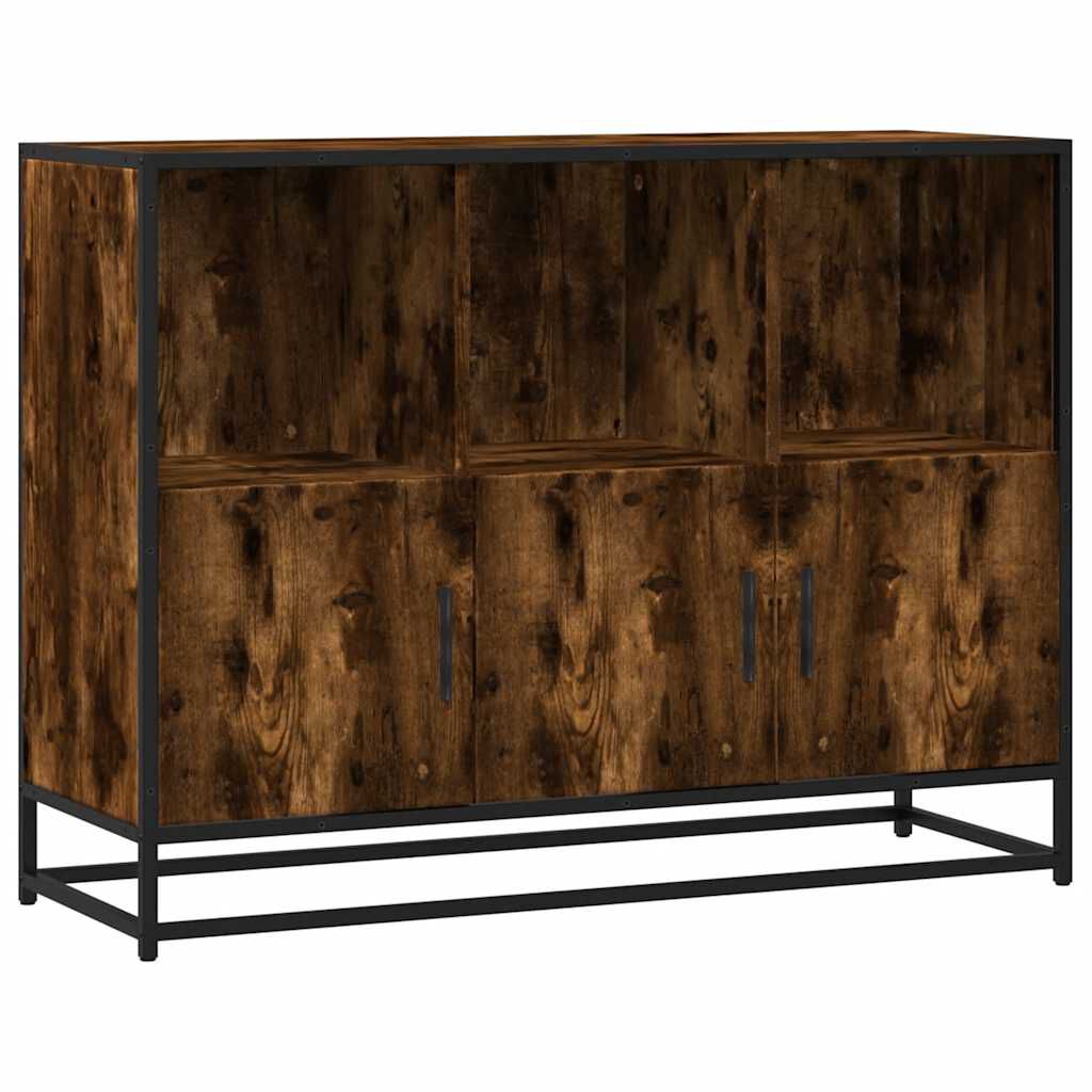 vidaXL Sideboard Καπνιστή δρυς 100x35x76 cm Κατασκευασμένο ξύλο