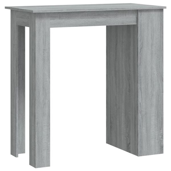 vidaXL Τραπέζι Μπαρ με Ράφια Sonoma Δρυς 102x50x103,5εκ. Επεξεργ. Ξύλο