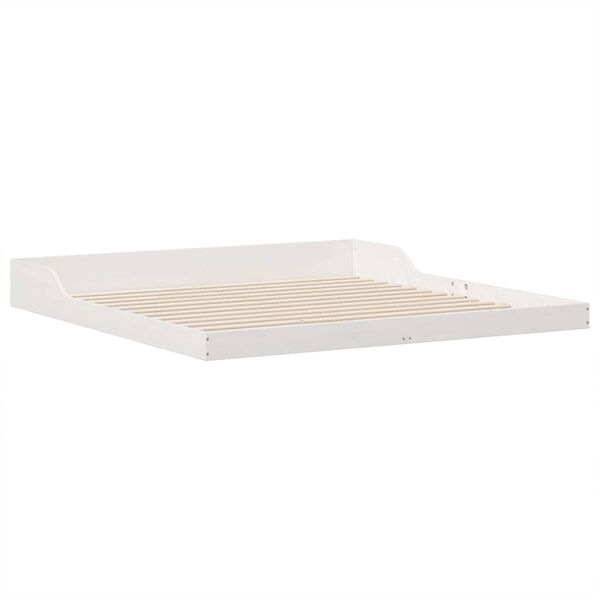vidaXL Σκελετός Κρεβατιού Λευκό 200 x 200 cm Μασίφ ξύλο πεύκου