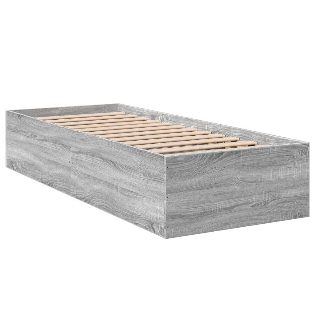vidaXL Πλαίσιο Κρεβατιού Γκρι Sonoma 90x200 εκ. Επεξεργασμένο Ξύλο