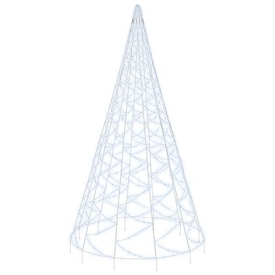 vidaXL Χριστουγ. Δέντρο για Ιστό Σημαίας 3000 LED Ψυχρό Λευκό 800 εκ.