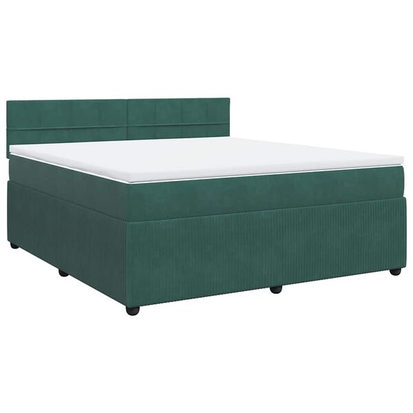 vidaXL &Kappa;&rho;&epsilon;&beta;ά&tau;&iota; Boxspring &mu;&epsilon; &Sigma;&tau;&rho;ώ&mu;&alpha; &Sigma;&kappa;&omicron;ύ&rho;&omicron; &Pi;&rho;ά&sigma;&iota;&nu;&omicron; 180x200&epsilon;&kappa;. &Beta;&epsilon;&lambda;&omicron;ύ&delta;&iota;&nu;&omicron;