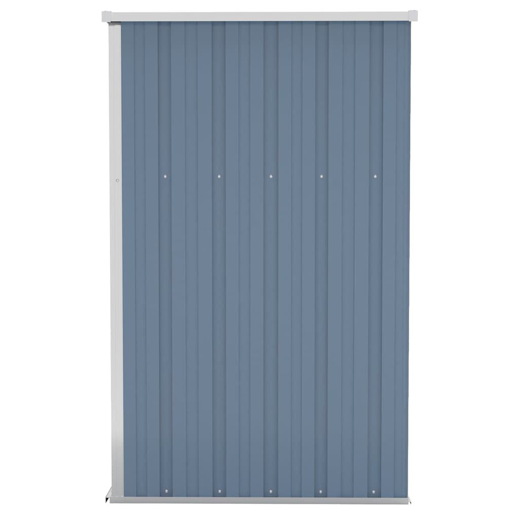 vidaXL Αποθήκη Κήπου Επιτοίχια Γκρι 118x100x178 εκ. Γαλβ. Χάλυβας