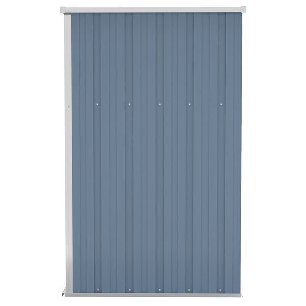 vidaXL Αποθήκη Κήπου Επιτοίχια Γκρι 118x100x178 εκ. Γαλβ. Χάλυβας