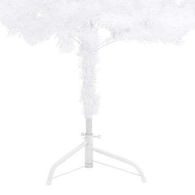 vidaXL Χριστουγεν Δέντρο Τεχν. Προφωτισμένο Γωνιακό Λευκό 120εκ PVC
