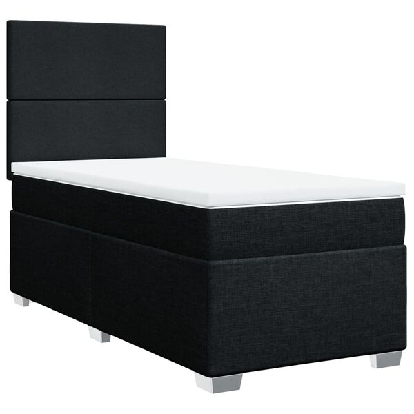 vidaXL &Kappa;&rho;&epsilon;&beta;ά&tau;&iota; Boxspring &mu;&epsilon; &Sigma;&tau;&rho;ώ&mu;&alpha; &Mu;&alpha;ύ&rho;&omicron; 80 x 200 &epsilon;&kappa;. &Upsilon;&phi;&alpha;&sigma;&mu;ά&tau;&iota;&nu;&omicron;