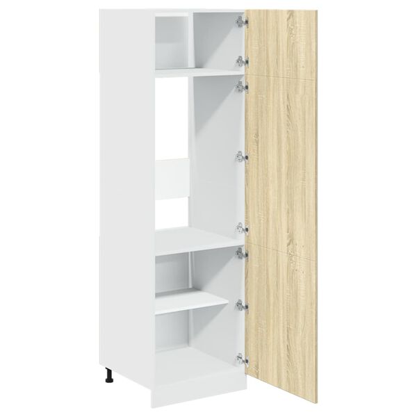 vidaXL Ντουλάπι Ψυγείου Lyon Sonoma Δρυς 60x57x207εκ.